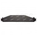 Półka stała narożna do szafy RACK 19" 1U 235mm czarna NEKU