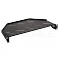 Półka stała narożna do szafy RACK 19" 1U 235mm czarna NEKU