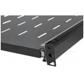 Półka wysuwana do szafy RACK 19" 1U 450mm z uchwytem czarna