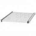 Półka wysuwana do szafy RACK 19" 1U 550mm z uchwytem szara