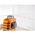 Poziomica laserowa laser krzyżowy 3D (czerwony 3x360°) 15m samopoziomujący NEO 75-103 w komplecie z etui i uchwytem magnetycznym