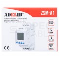 Programator czasowy astronomiczny na szynę TH-35 1P (230V AC), 1-modułowy ADELID