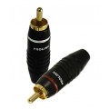PROLINK Premium TRC-019 Wtyk RCA Cinch na kabel do 6,3mm pozłacany czarno-czerwony