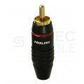 PROLINK Premium TRC-019 Wtyki RCA typu CINCH skręcane proste pozłacane 2szt. czarny + czerwony