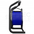 Przedłużacz budowlany zwijany na bębnie Rozgałęźnik Premium na 4 gniazda [2P+Z] 230V IP44 na niebieskim kablu PUR (H07BQ-F) 3x1,5mm2 20m Heavy KEL