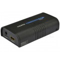 Przedłużacz HDMI na kabel LAN kat.6 (skrętkę) Konwerter aktywny HDMI LAN Komplet (nadajnik TX + odbiornik RX)