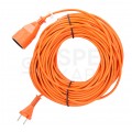 Przedłużacz ogrodowy OMY 2x1,0mm2 (wtyk / gniazdo) 230V 6A bez uziemienia pomarańczowy 40m