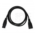 Przedłużacz serwerowy kabel zasilający (230V 10A) do komputerów, serwerów i zasilaczy UPS złącza IEC320 (C14) - IEC320 (C15) czarny 1,8m