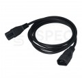 Przedłużacz serwerowy kabel zasilający (230V 10A) do komputerów, serwerów i zasilaczy UPS złącza IEC320 (C14) - IEC320 (C15) czarny 1,8m