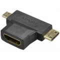 Przejście Adapter Micro HDMI (wtyk) / Mini HDMI (wtyk) / HDMI (gniazdo)
