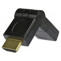 Przejście HDMI (wtyk / gniazdo) Adapter kątowy 360° regulowany