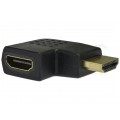 Przejście HDMI (wtyk / gniazdo) Adapter płaski kątowy 90° prawy