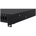 Przełącznica światłowodowa FO 12xSC simplex RACK 19" 1U wysuwana czarna