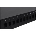 Przełącznica światłowodowa FO 12xSC simplex RACK 19" 1U wysuwana czarna