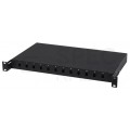 Przełącznica światłowodowa FO 12xSC simplex RACK 19" 1U wysuwana czarna