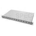 Przełącznica światłowodowa FO 12xST simplex RACK 19" 1U wysuwalna szara PFOT