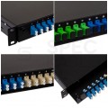 Przełącznica światłowodowa FO 24xSC simplex RACK 19" 1U wysuwana czarna