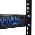 Przełącznica światłowodowa FO 24xSC simplex RACK 19" 1U wysuwana czarna