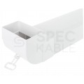 Przepust kanał kablowy podtynkowy płaski 55x110mm 1m do prowadzenia kabli telewizyjnych + 2x kolanko 90st airRoxy