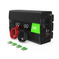 Przetwornica napięcia Inwerter 12V / 230V czysty SINUS 1000/2000W z gniazdem Schuko Green Cell