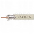 Przewód antenowy 75ohm RG6 0,85/4,65/6,6 Cu biały