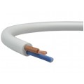 Przewód prądowy H03VV-F / OMY 300V 2x0,75 biały linka Elektrokabel