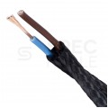 Przewód prądowy H03VV-F / OMY 300V 2X0,75 kabel skrętka w oplocie czarny linka