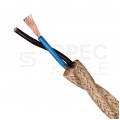 Przewód prądowy H03VV-F / OMY 300V 2X0,75 kabel skrętka w oplocie jutowym linka