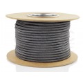 Przewód prądowy H03VV-F / OMY 300V 2x0,75 kabel w oplocie ciemny popiel linka