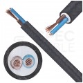 Przewód prądowy H03VV-F / OMY 300V 2x0,75 kabel w oplocie ciemny popiel linka