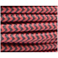 Przewód prądowy H03VV-F / OMY 300V 2x0,75 kabel w oplocie czarno-czerwony linka