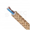 Przewód prądowy H03VV-F / OMY 300V 2x0,75 kabel w oplocie jutowym linka