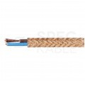Przewód prądowy H03VV-F / OMY 300V 2x0,75 kabel w oplocie jutowym linka