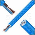 Przewód prądowy H03VV-F / OMY 300V 2x0,75 kabel w oplocie niebieski linka