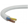 Przewód prądowy H03VV-F / OMY 300V 3x0,5 biały linka Elektrokabel