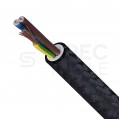 Przewód prądowy H03VV-F / OMY 300V 3X0,75 kabel w oplocie czarny linka