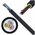 Przewód prądowy H03VV-F / OMY 300V 3X0,75 kabel w oplocie czarny linka