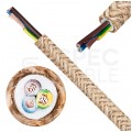 Przewód prądowy H03VV-F / OMY 300V 3x0,75 kabel w oplocie jutowym linka