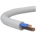 Przewód prądowy H05VV-F / OWY 500V 2x1,5 warsztatowy biały linka Elektrokabel
