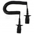 Przewód spiralny QLY-s kabel do naczepy zakończony zalewanymi wtykami 7-pin typu S 24V 4,5m