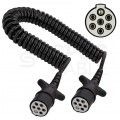 Przewód spiralny QLY-s kabel do naczepy zakończony zalewanymi wtykami 7-pin typu S 24V 4,5m