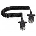 Przewód spiralny QLY-s kabel do naczepy zakończony zalewanymi wtykami 7-pin typu S 24V 4,5m