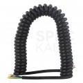 Przewód spiralny QLY-s kabel do przyczepy 7-żyłowy 12/24V bez wtyków 4,5m