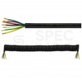Przewód spiralny QLY-s kabel do przyczepy 7-żyłowy 12/24V bez wtyków 4,5m