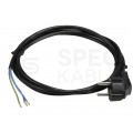 Przewód zasilający OMY 3x1,0mm2 z wtyczką kątową [2P+Z] Uni-Schuko czarny 5m