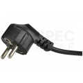 Przewód zasilający OMY 3x1,0mm2 z wtyczką kątową [2P+Z] Uni-Schuko czarny 5m