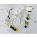 Przewód zasilający OWY (H05VV-F) 3x2,5mm2 biały 2,5m z wtyczką kątową [2P+Z] Uni-Schuko do piekarników, kuchenek, AGD, płyt indukcyjnych itp.