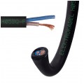 Przewód zasilający sterowniczy elastyczny PUR H05BQ-F 300/500V 2x1 czarny Elektrokabel