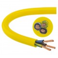Przewód zasilający sterowniczy elastyczny PUR H07BQ-F 3x1,5 żółty Elektrokabel