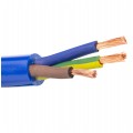 Przewód zasilający sterowniczy elastyczny PUR H07BQ-F 3x2,5 niebieski Elektrokabel